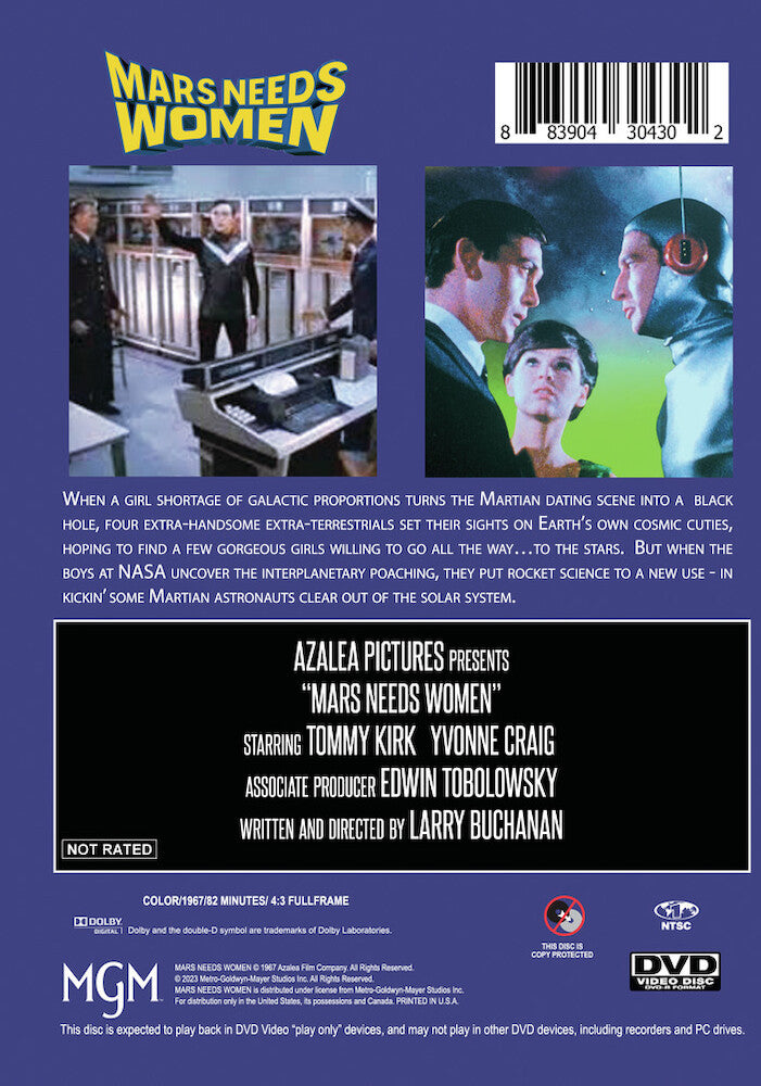 mars needs women - Back Panel - DVD