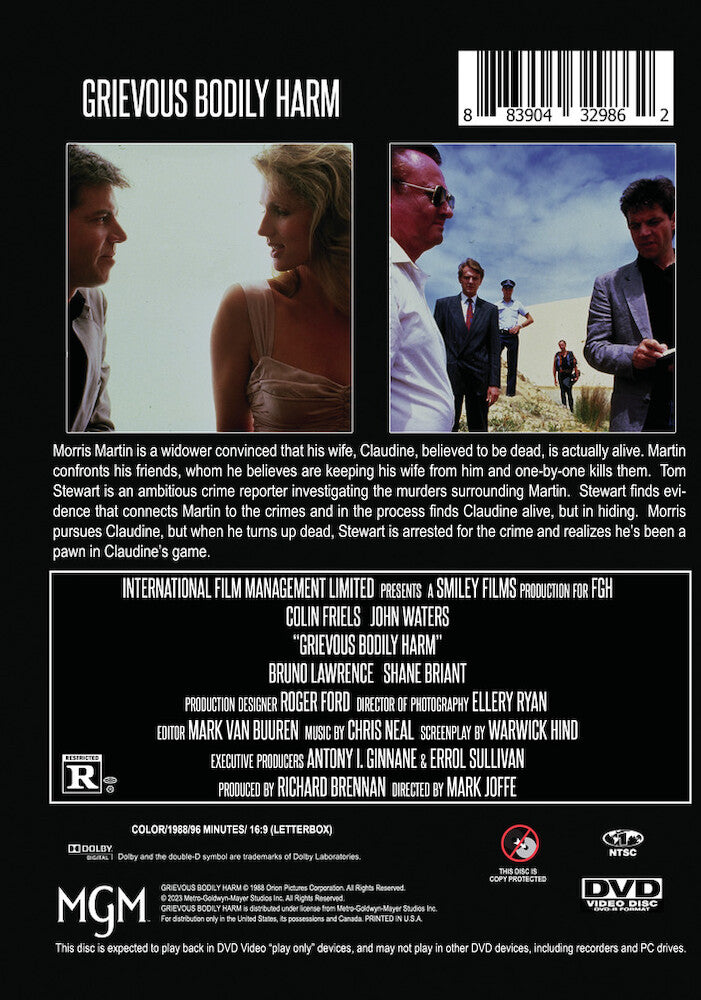 grievous bodily harm - Back Panel - DVD