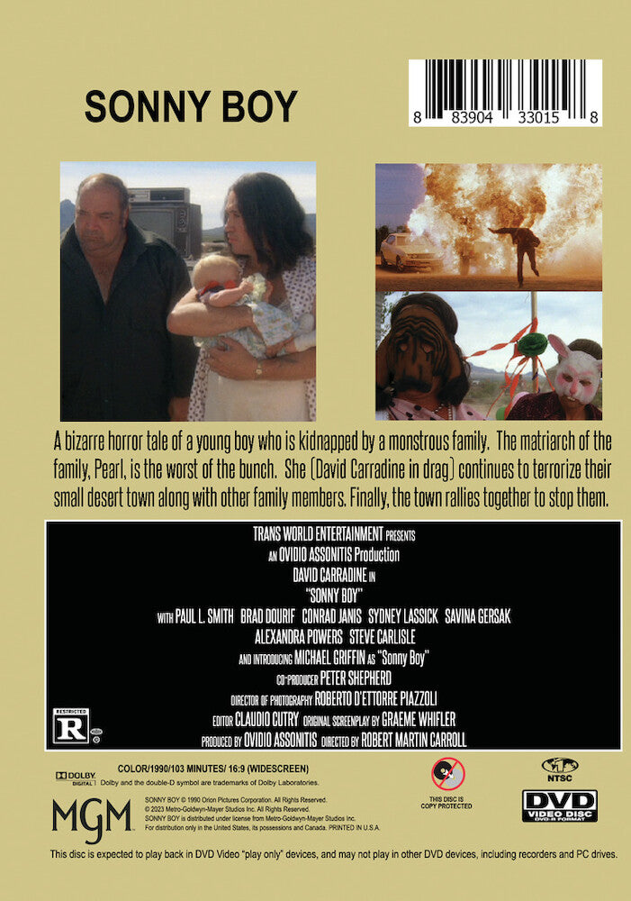 sonny boy - Back Panel - DVD