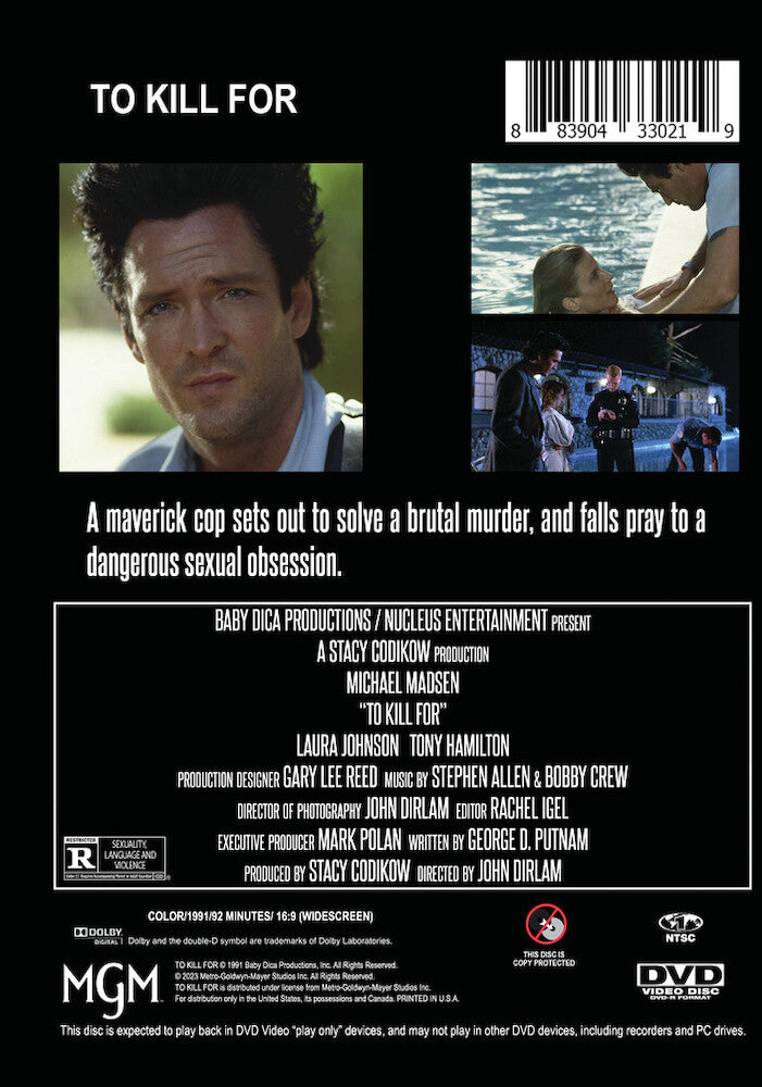 to kill for - Back Panel - DVD