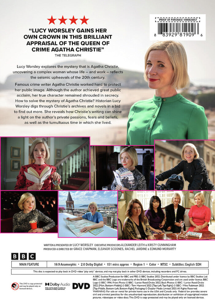 agatha christie: lucy worsley on the mystery queen - Back Panel - DVD