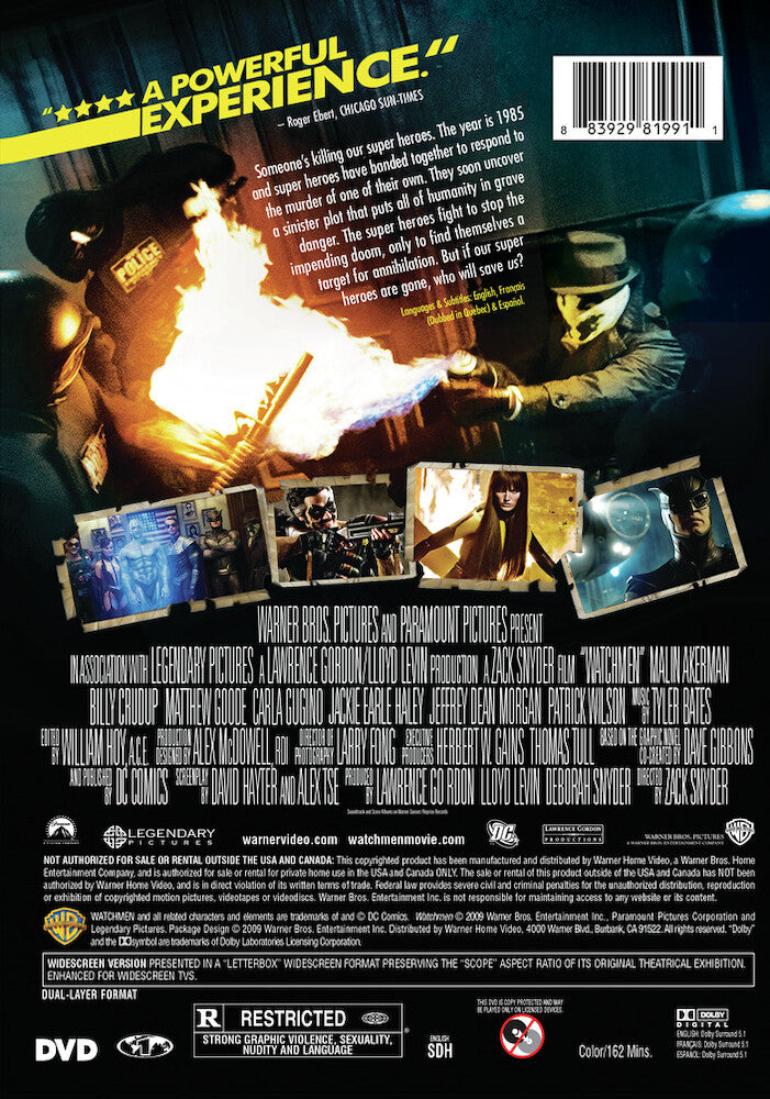 watchmen - Back Panel - DVD