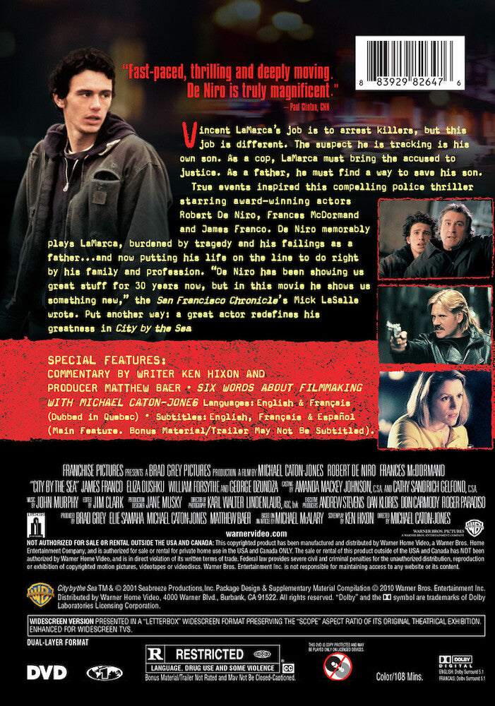 city by the sea - Back Panel - DVD