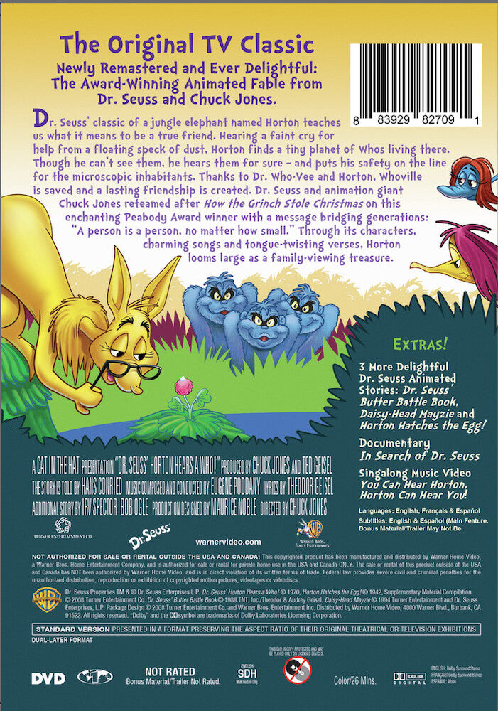 Horton Hears A Who: Deluxe Edition - Back Panel - 