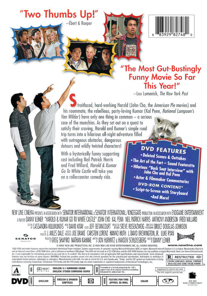 harold & kumar go to white castle - Back Panel - DVD