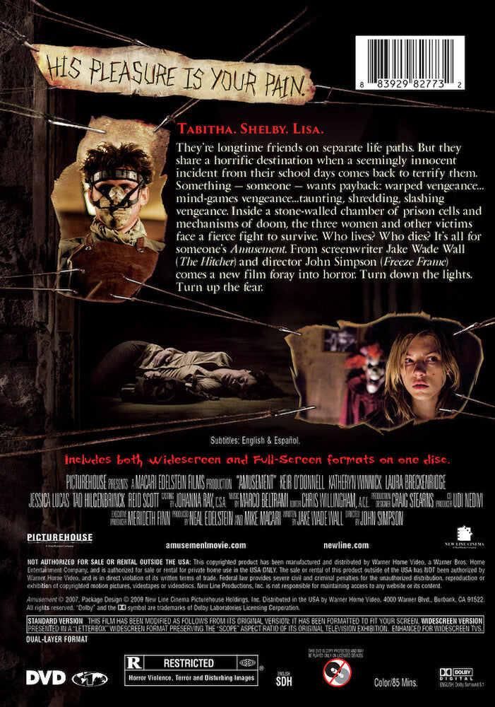 amusement - Back Panel - DVD