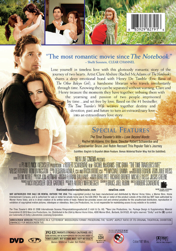 the time traveler's wife - Back Panel - DVD
