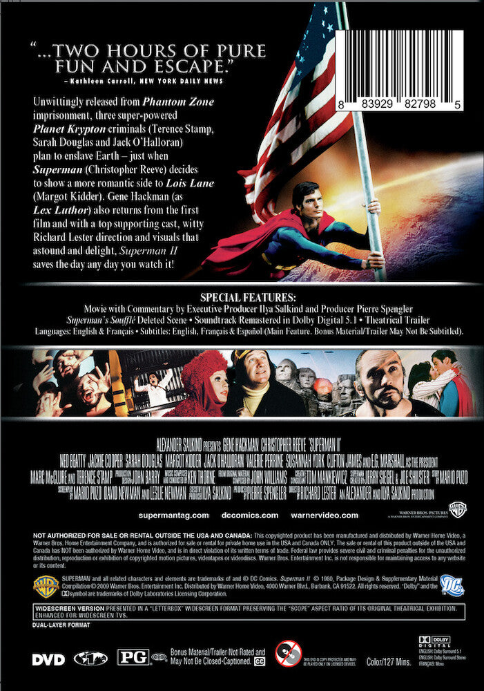 Superman II - Back Panel - 