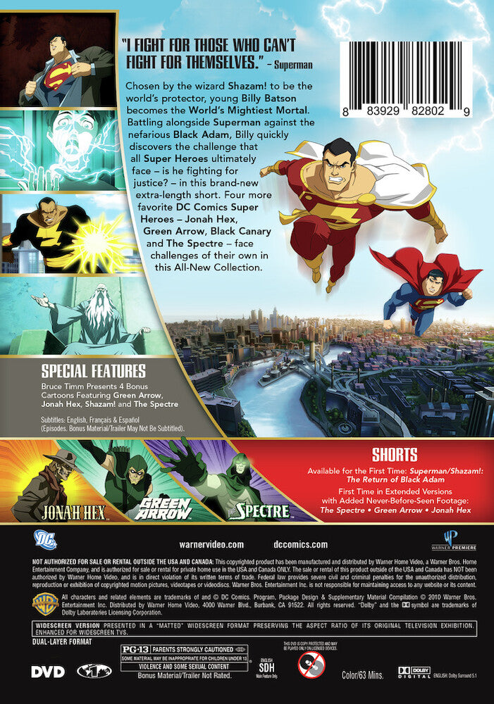 DC Showcase: Superman/Shazam!: The Return of Black Adam (DVD) - Back Panel - 