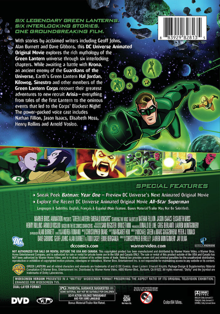 Green Lantern: Emerald Knights - Back Panel - 