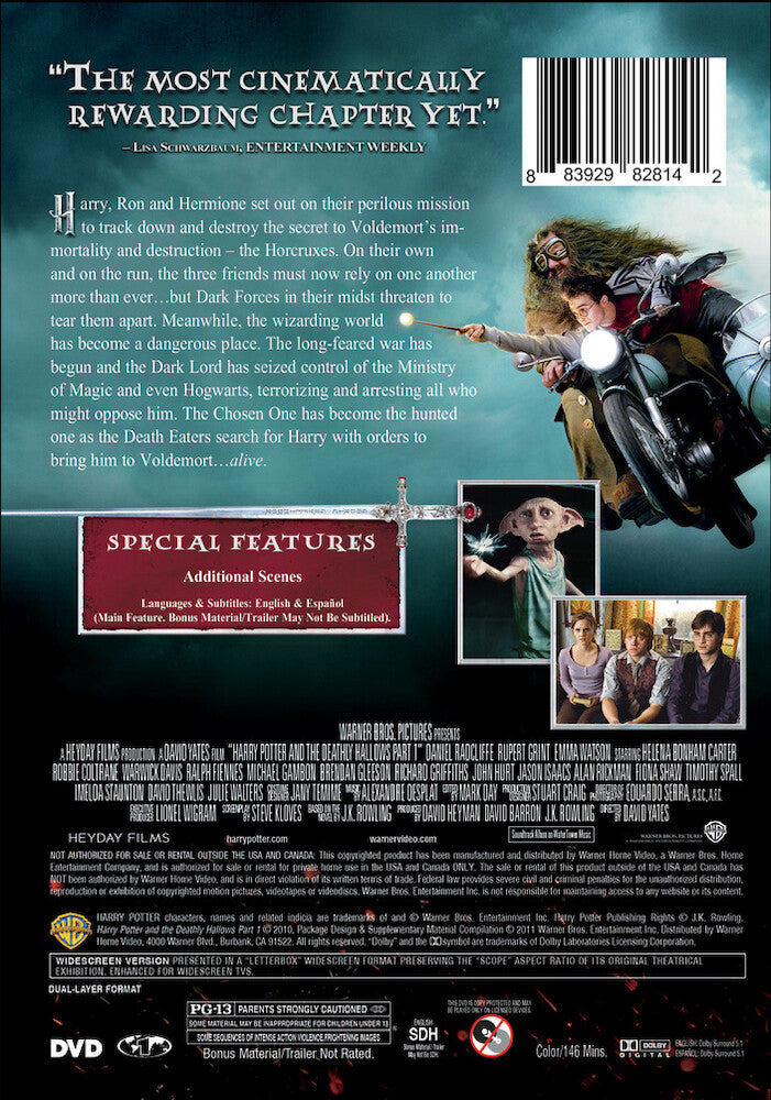 Harry Potter and the Deathly Hallows - Part 1 - Back Panel - 