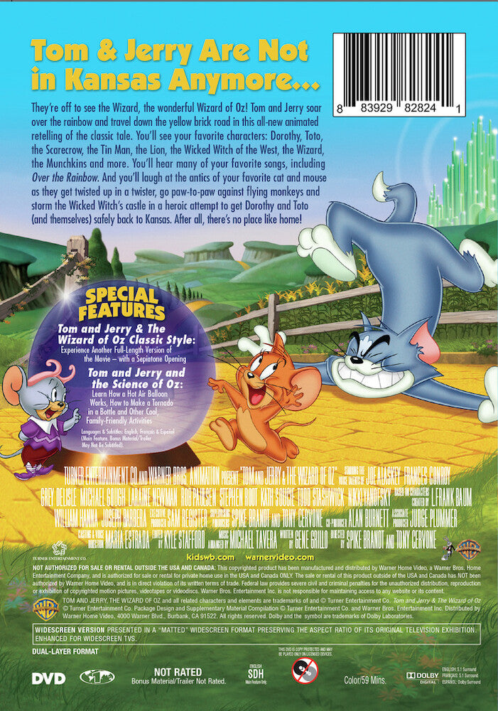 Tom and Jerry & The Wizard of Oz - Back Panel - 