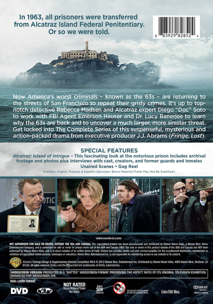 alcatraz: the complete series - Back Panel - DVD
