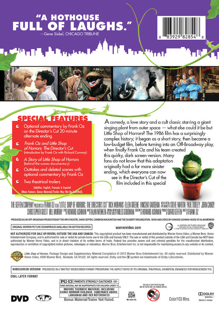 little shop of horrors: the director's cut - Back Panel - DVD