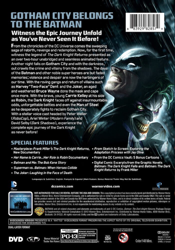 dcu: batman: the dark knight returns deluxe edition - Back Panel - DVD