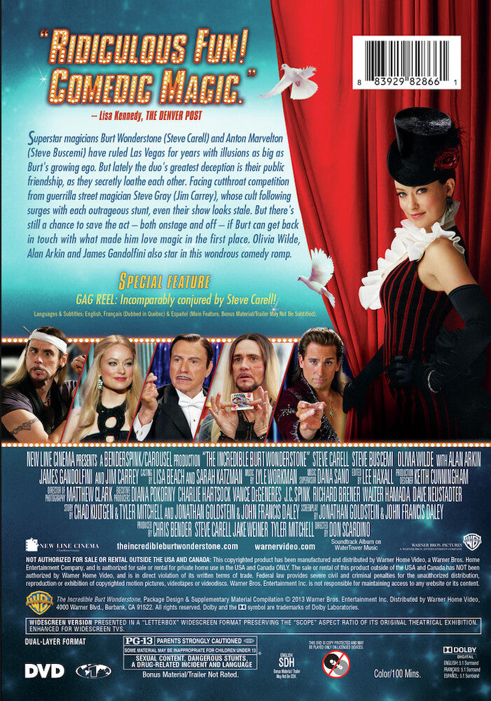 the incredible burt wonderstone - Back Panel - DVD