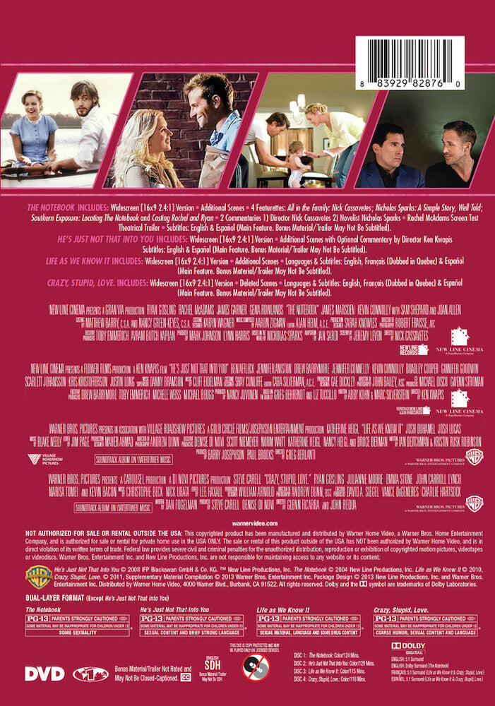 4 film favorite: modern romances collection - Back Panel - DVD