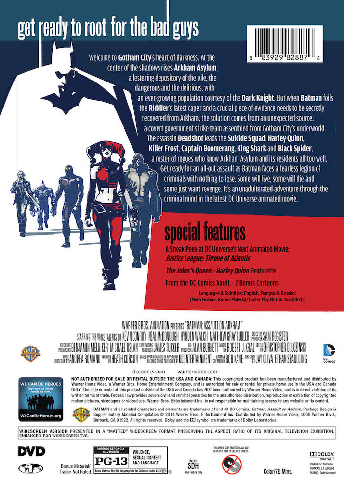 batman: assault on arkham special edition - Back Panel - DVD
