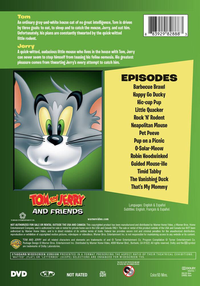 tom and jerry and friends volume 1 - Back Panel - DVD
