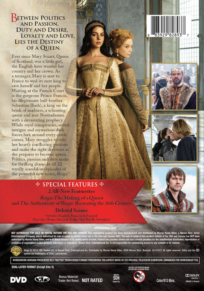 reign: the complete first season - Back Panel - DVD