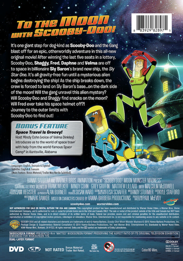scooby-doo! moon monster madness mfv - Back Panel - DVD