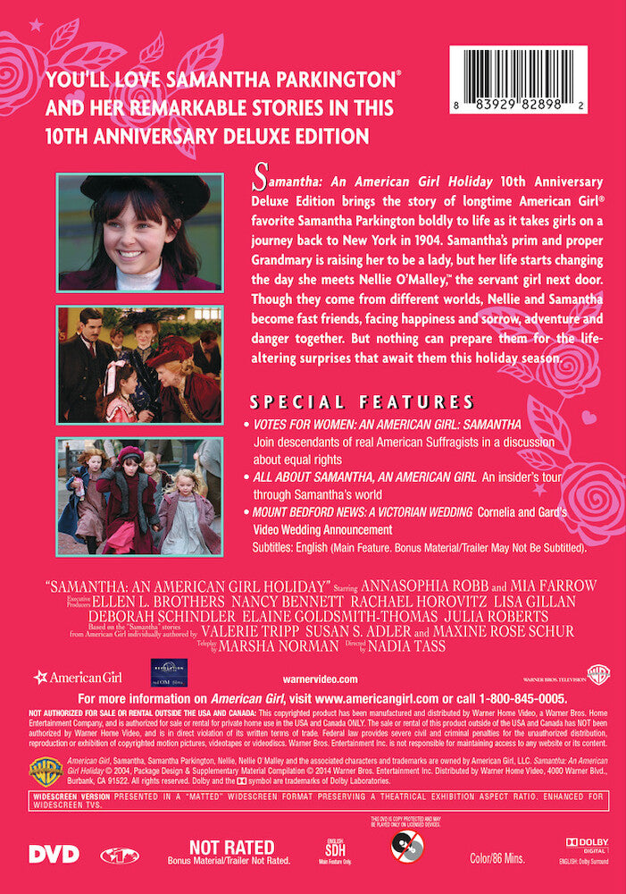 samantha: an american girl holiday 10th anniversary deluxe edition - Back Panel - DVD