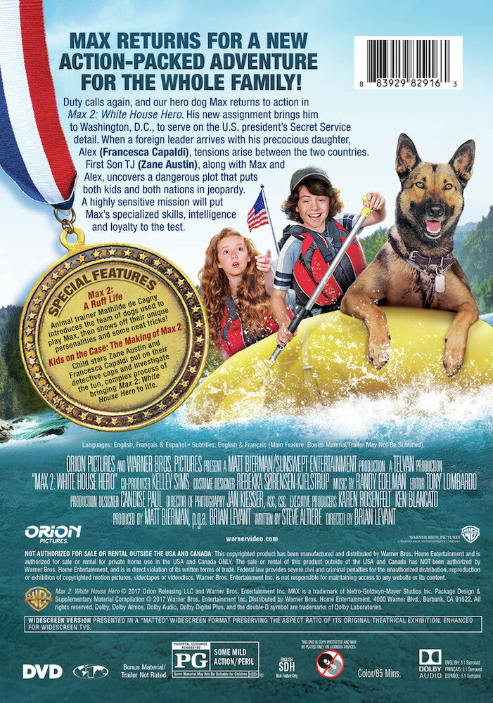 max 2: white house hero - Back Panel - DVD