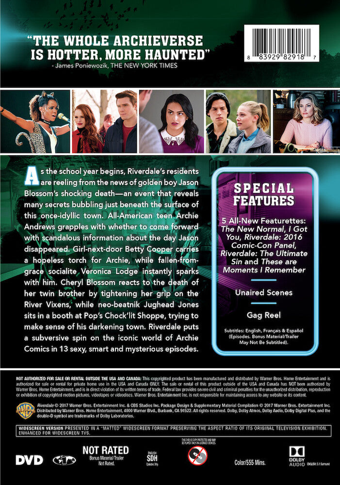 riverdale: the complete first season - Back Panel - DVD