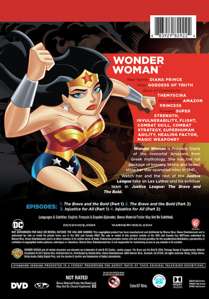 dc super heroes: wonder woman - Back Panel - DVD