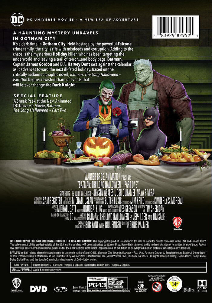 batman: long halloween part one - Back Panel - DVD