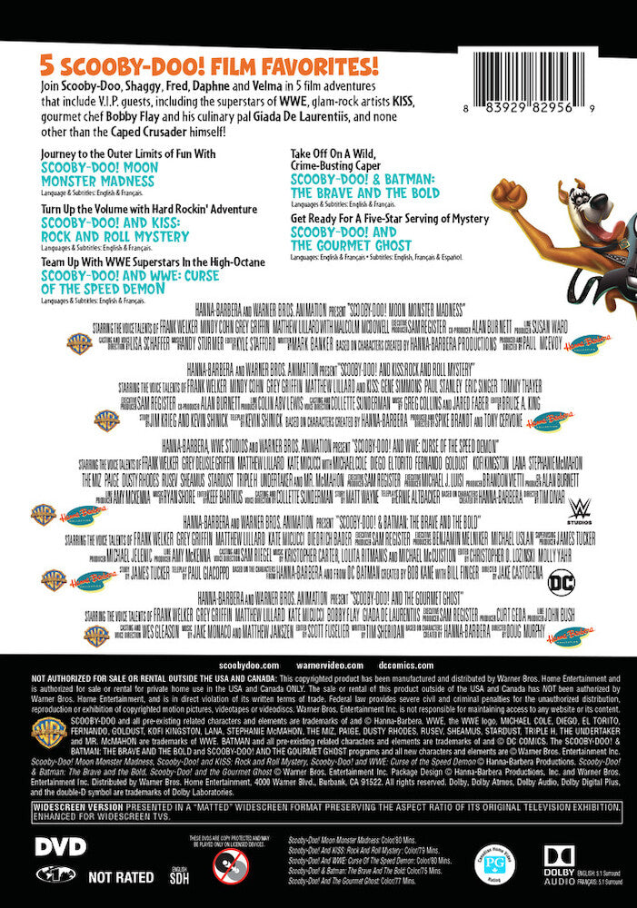 5 kid favorites: scooby-doo films - Back Panel - DVD