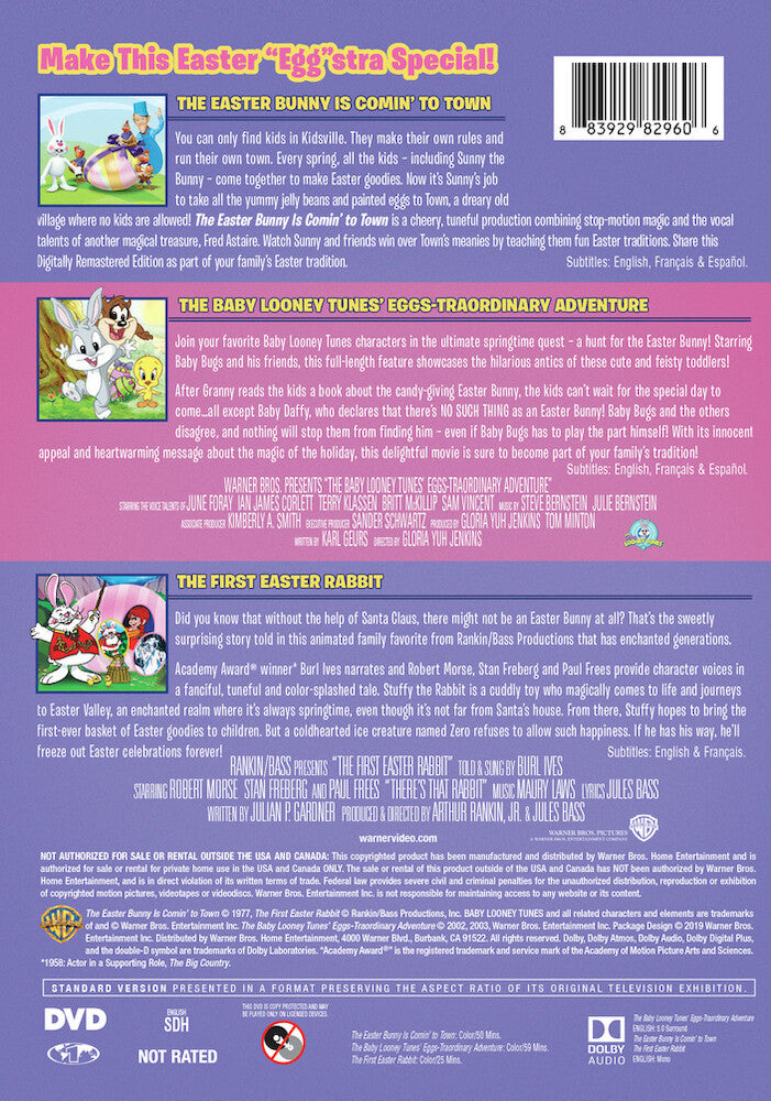 easter bunny triple feature - Back Panel - DVD
