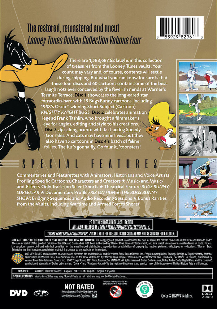looney tunes: golden collection vol. 4 - Back Panel - DVD