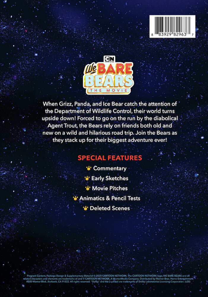 cartoon network: we bare bears movie - Back Panel - DVD