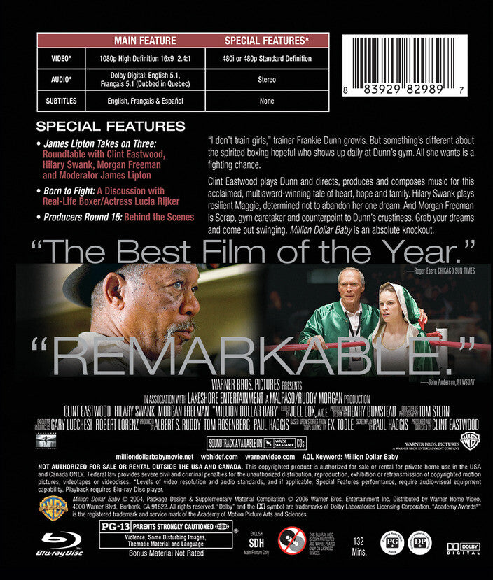 Million Dollar Baby [Blu-ray] - Back Panel - 