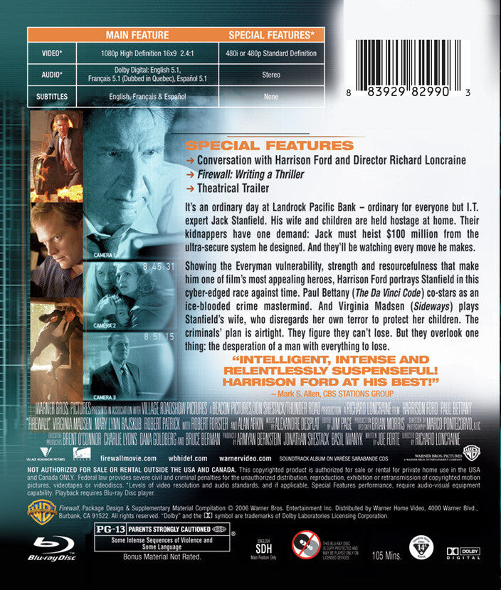 firewall - Back Panel - Blu-ray