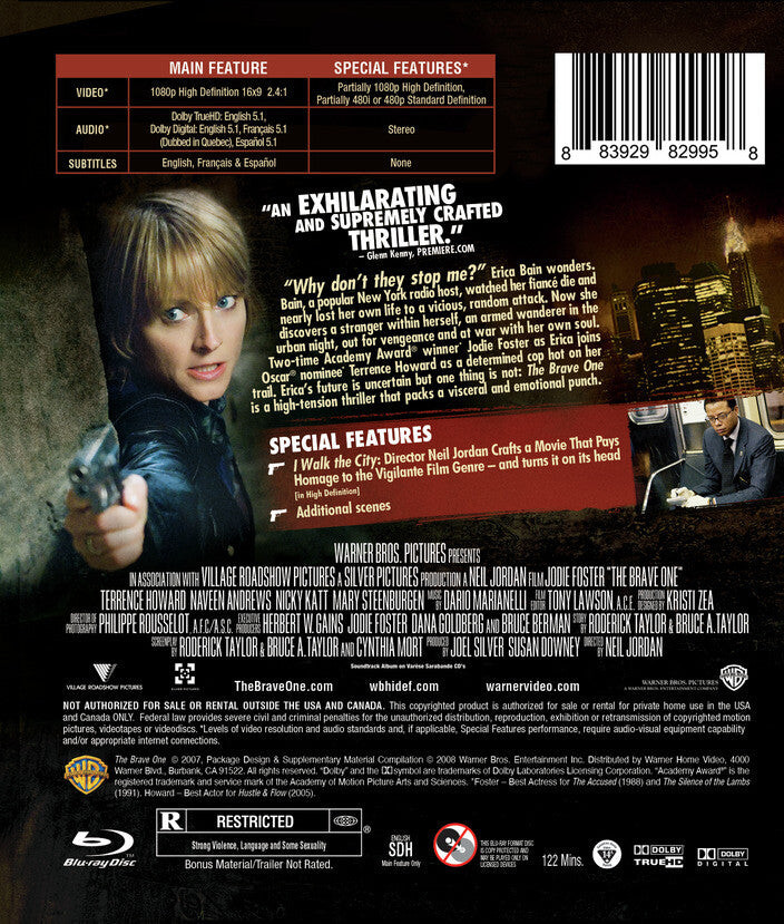 The Brave One [Blu-ray] - Back Panel - 