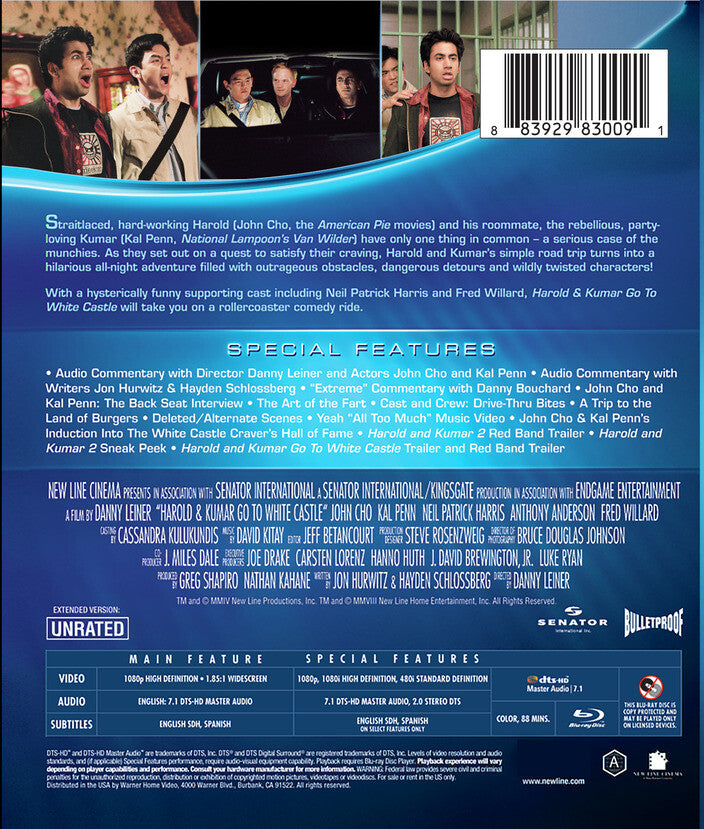 harold & kumar go to white castle (unrated) - Back Panel - Blu-ray
