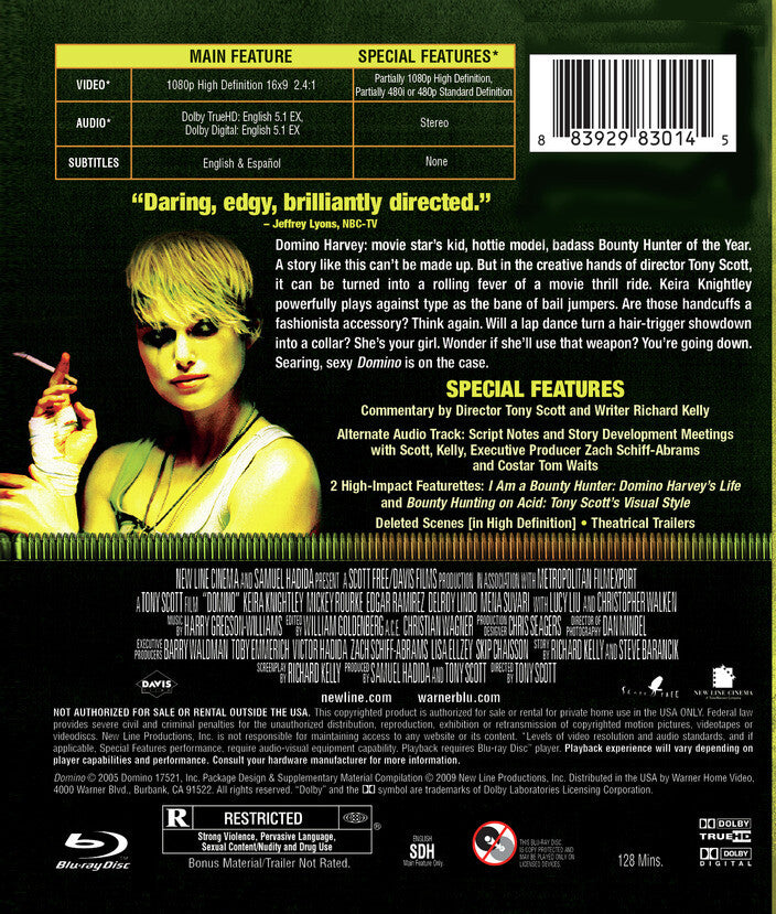 domino - Back Panel - Blu-ray