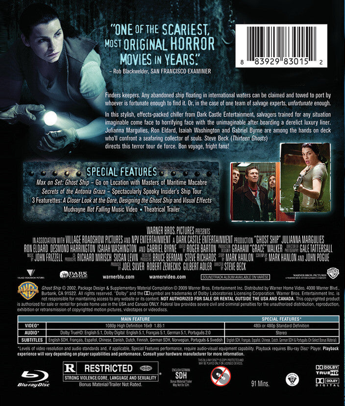 ghost ship - Back Panel - Blu-ray