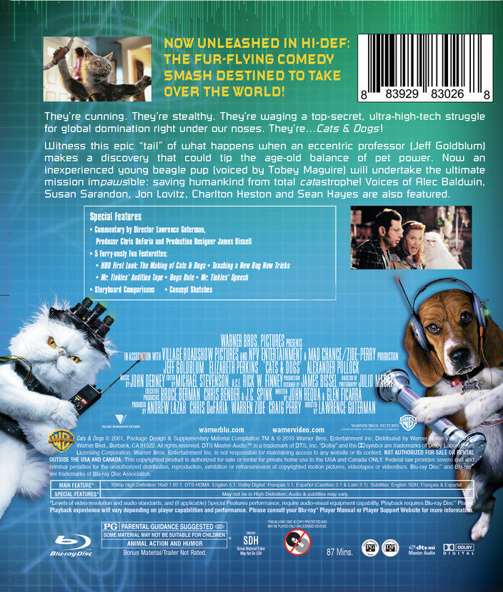 Cats & Dogs [Blu-ray] - Back Panel - 