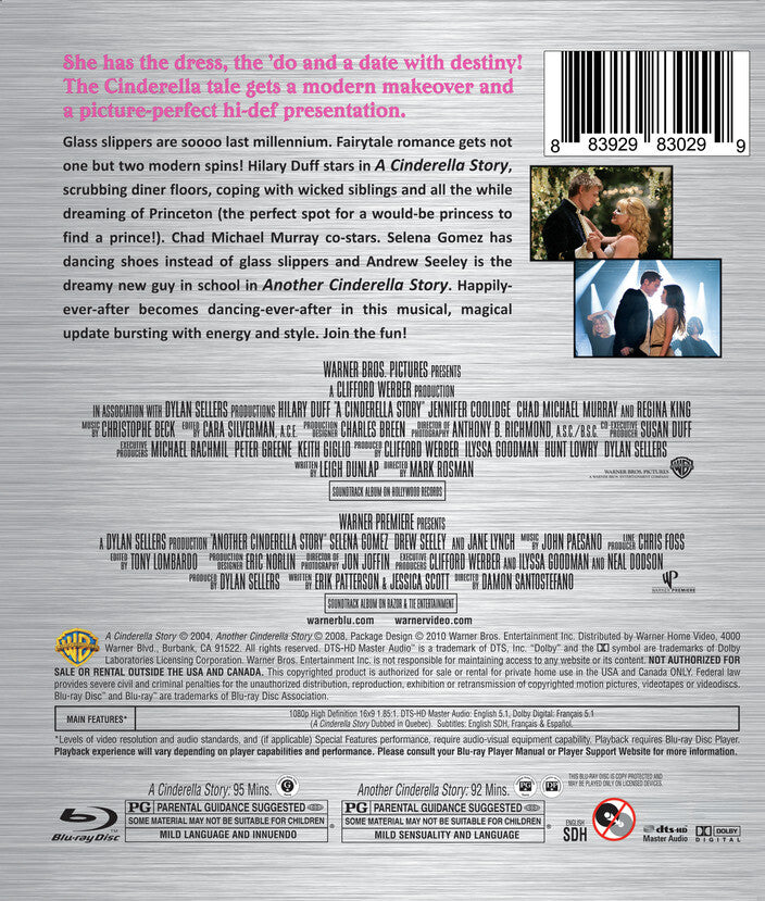 A Cinderella Story / Another Cinderella Story [Blu-ray] - Back Panel - 