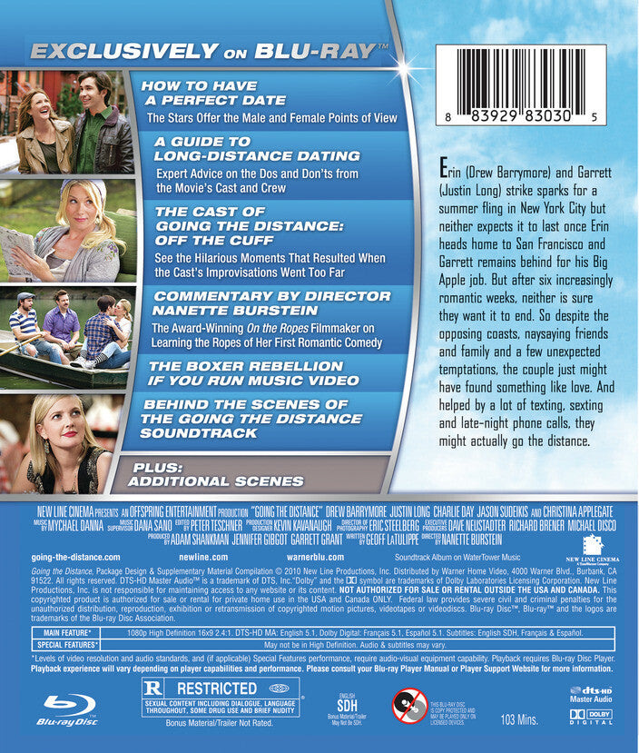 going the distance - Back Panel - Blu-ray