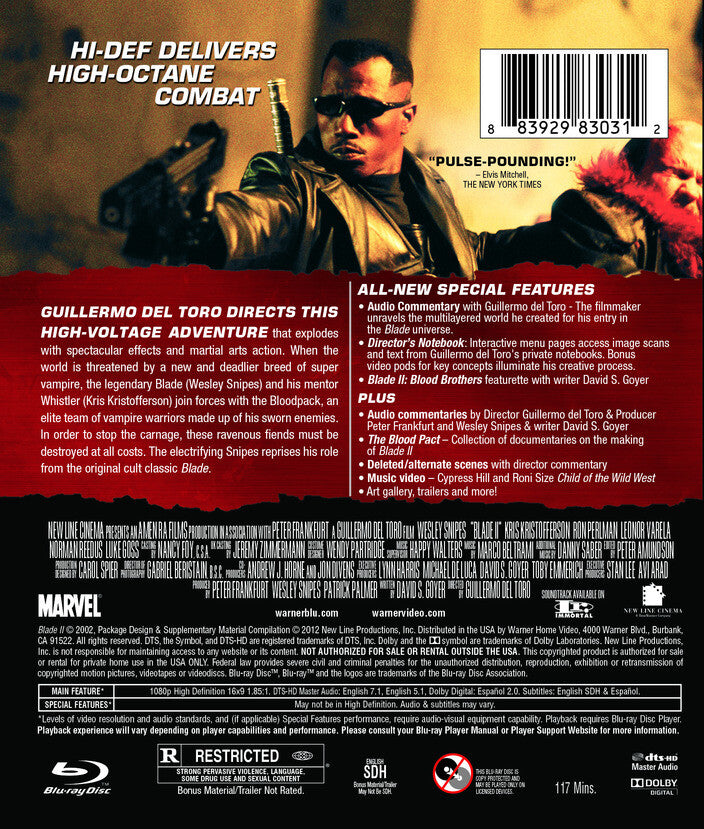Blade 2 [Blu-ray] - Back Panel - 