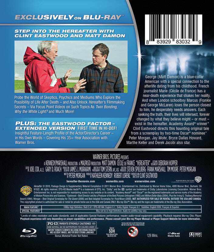 Hereafter [Blu-ray] - Back Panel - 
