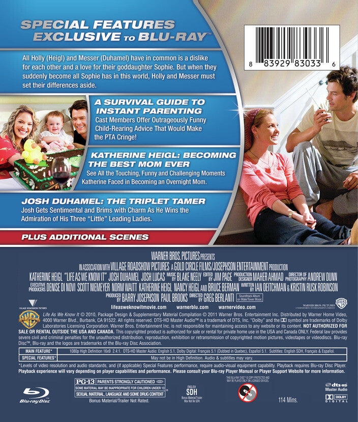 life as we know it - Back Panel - Blu-ray