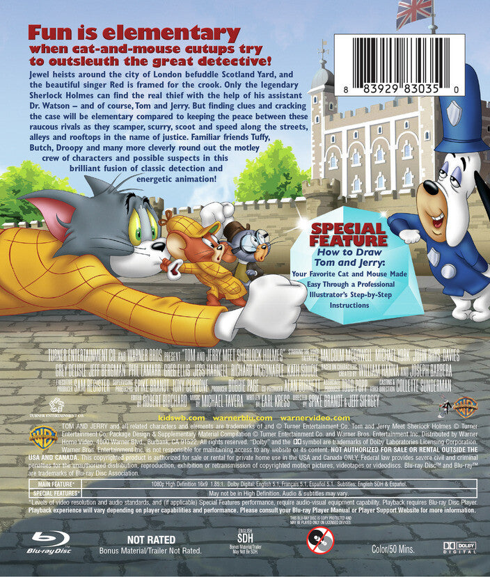 tom and jerry meet sherlock holmes - Back Panel - Blu-ray