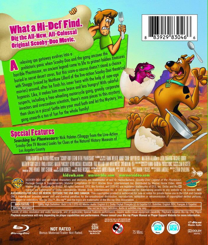 scooby-doo! legend of the phantosaur - Back Panel - Blu-ray
