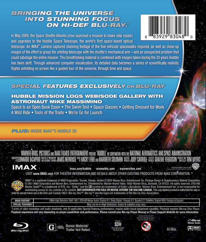 imax: hubble - Back Panel - Blu-ray