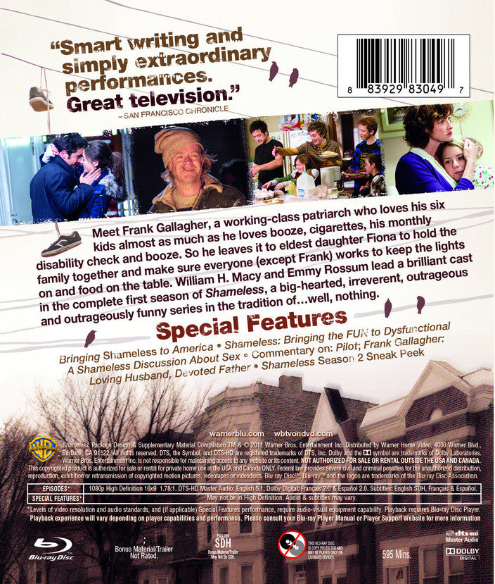Shameless: The Complete First Season [Blu-ray] - Back Panel - 